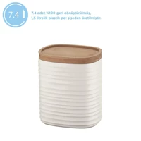 Guzzini Tierra Dikdörtgen Plastik Saklama Kabı 1 lt Beyaz