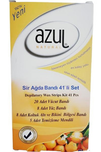 Azul Tüm Ciltler 41 Adet Kadın Tüm Vücut-Yüz Ağda Bandı