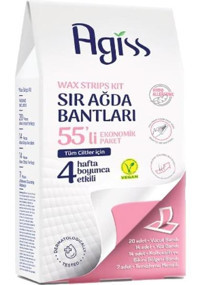 Agiss Tüm Ciltler 42 Adet Kadın Tüm Vücut-Yüz Ağda Bandı