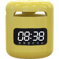 Gorgeous Dijital Saat 5 W Işıklı Sarı Bluetooth Hoparlör