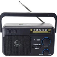 Nettech R-618BT Nostaljik Radyolu Siyah Bluetooth Hoparlör