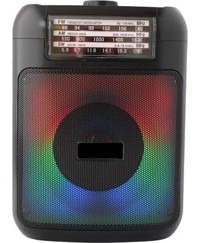 Ultratekno KTF-1421 6 W Radyolu Işıklı Siyah Bluetooth Hoparlör