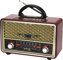 L'eDoren Nostaljik 3 W Radyolu Kahverengi Bluetooth Hoparlör