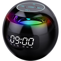 Good Shop Mini 3 W Radyolu Işıklı Siyah Bluetooth Hoparlör
