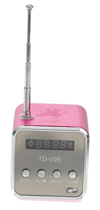 Partykindom Mini 3 W Radyolu Pembe Bluetooth Hoparlör