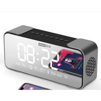 Humble Dijital Saat 10 W Radyolu Işıklı Siyah Bluetooth Hoparlör