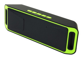 Gatuida Mini 5 W Radyolu Siyah-Yeşil Bluetooth Hoparlör