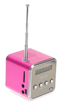 Gatuida Mini Radyolu Pembe Bluetooth Hoparlör