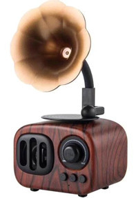 Zsykd Retro Boynuz 5 W Kahverengi Bluetooth Hoparlör