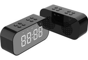 Humble Dijital Saat 5 W Radyolu 5 W Işıklı Siyah Bluetooth Hoparlör