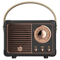 Tz Retro 5 W Radyolu Siyah Bluetooth Hoparlör
