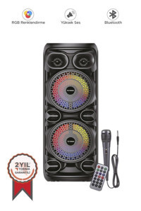 Torima D28 20 W Işıklı Siyah Bluetooth Hoparlör