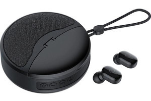 Talent 2'si 1 Arada Mini Siyah Bluetooth Hoparlör