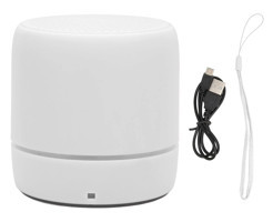 Zunate Mini Işıklı Beyaz Bluetooth Hoparlör