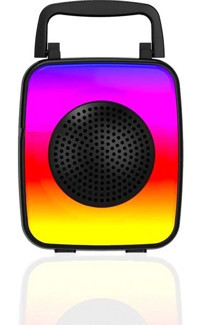 Polygold ZQS1342 Radyolu Işıklı Siyah Bluetooth Hoparlör