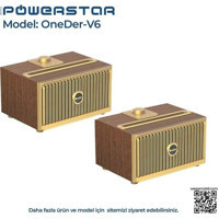 Powerstar Nostaljik Oneder V6 Radyolu Kahverengi Bluetooth Hoparlör