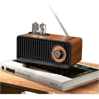 Kangrui-HB Retro 3 W Radyolu Siyah Bluetooth Hoparlör