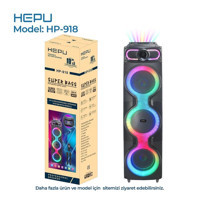 Hepu HP-918 Işıklı Siyah Bluetooth Hoparlör
