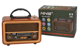 NNS NS-8070BT 7 W Radyolu Kahverengi Bluetooth Hoparlör
