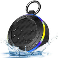 Jingyi Radyolu Işıklı Siyah Bluetooth Hoparlör