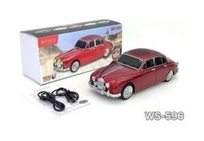 Junglee Klasik Jaguar Model Araba Işıklı Kırmızı Bluetooth Hoparlör