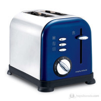 Morphy Richards 44740EE 2 Dilim Kırıntı Tepsili 900 W Mavi Retro Ekmek Kızartma Makinesi