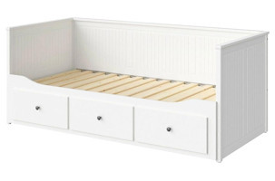 Ikea Hemnes 80x200 cm Başlıklı Sandıklı Tek Kişilik Baza Beyaz