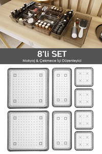 Meleni Home MCH-1880 Tek Katlı Makyaj Organizeri Şeffaf