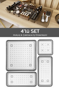 Meleni Home MCH-1877 Tek Katlı Makyaj Organizeri Antrasit