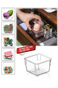 Meleni Home MCH-653 Tek Katlı Takı Organizeri Şeffaf