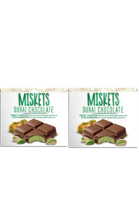 Miskets Dubai Antep Fıstığı-Kadayıf Sütlü Çikolata 100 gr 2'li