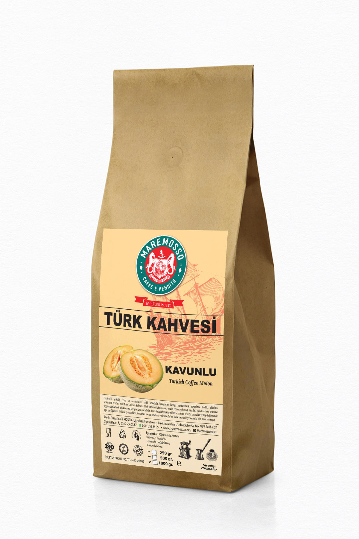 Mare Kavun Orta Kavrulmuş Türk Kahvesi 1 kg