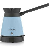 Schafer Kaffeefan 800 W 4 Fincan 300 ml Kapasiteli Çelik Elektrikli Cezve Turkuaz