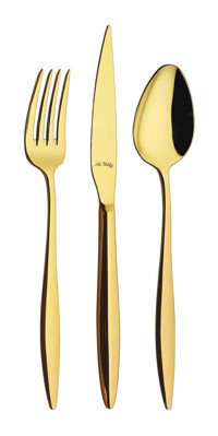 Aryıldız Elegant S Parlak 89 Parça 12 Kişilik Çatal Kaşık Bıçak Takımı Gold