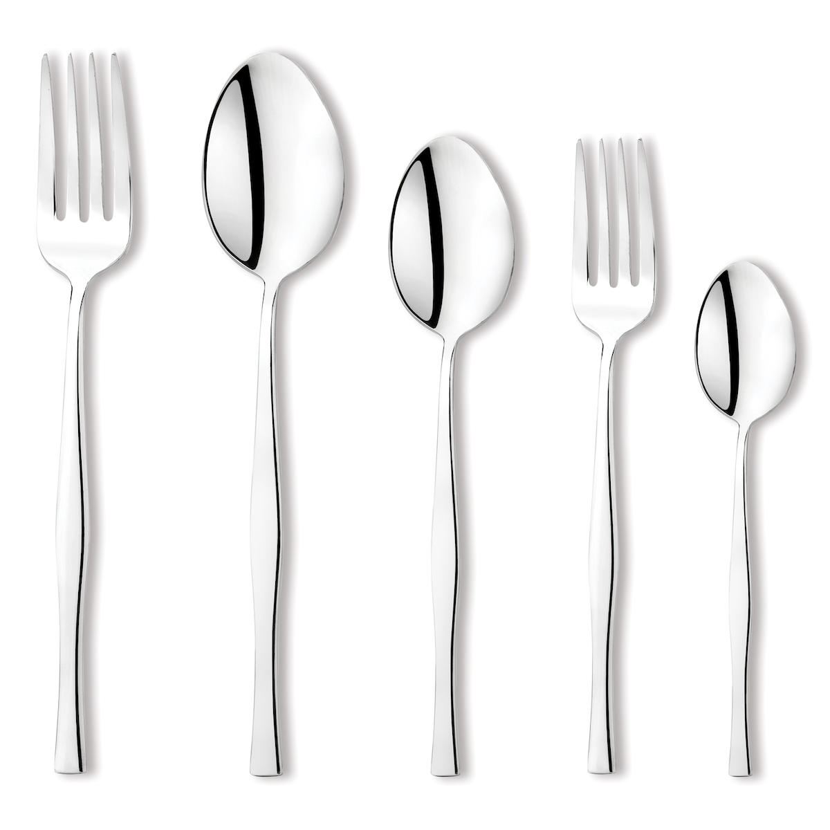Schafer Solid Parlak 60 Parça 12 Kişilik Çatal Kaşık Bıçak Takımı Gümüş
