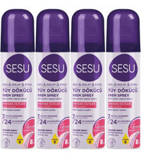 Sesu Hassas Ciltler İçin Tüm Vücut Unisex Tüy Dökücü Sprey 4x150 ml