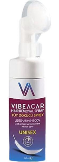 Vibeacar Tüm Ciltler İçin Tüm Vücut Unisex Tüy Dökücü Sprey 150 ml