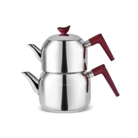 Karaca Maçka Paslanmaz Çelik Çaydanlık Kırmızı