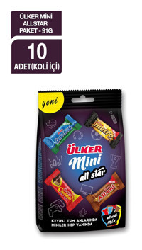 Ülker Mini All Star Karışık Çikolata 91 gr 10'lu