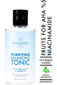 Polente Natural Purifyinng Balancing %5 AHA Akneye Meyilli ve Yağlı Ciltler İçin Tonik 200 ml