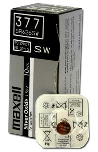 Maxell SR626SW 377 1.55 V 30 mAh Gümüş Oksit Düğme Pil