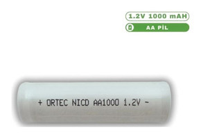Ortec 1.2 V 1000 mAh Ni-Cd AA / Kalem Şarjlı Pil