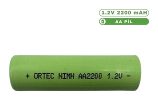 Ortec 1.2 V 2200 mAh Ni-Mh AA / Kalem Şarjlı Pil
