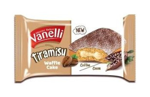 Vanelli Tiramisu Waffle Kahveli-Kakaolu Kek 24'lü 40 gr