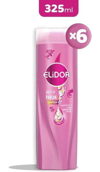 Elidor Güçlü ve Parlak Güç ve Parlaklık Tüm Saçlar İçin 2'si 1 Arada Şampuan 6x325 ml