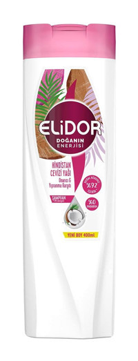 Elidor Doğanın Enerjisi Onarıcı Tüm Saçlar İçin Hindistan Cevizli Parabensiz Şampuan 400 ml