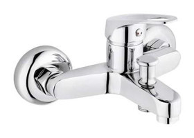 Alcera Uz 100-01 Çiftli Aç Kapa Yarı Ankastre Kare Banyo Bataryası Krom