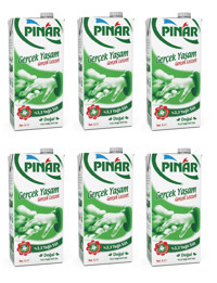 Pınar %3,3 Yağlı Laktozlu Sade İnek Süt 6x1 lt