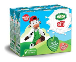 Sütaş Yağlı Laktozlu Sade İnek Süt 6x180 ml