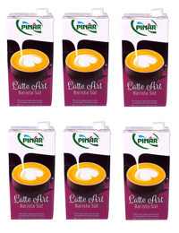 Pınar Latte Art Laktozlu Sade İnek Süt 6x1 lt